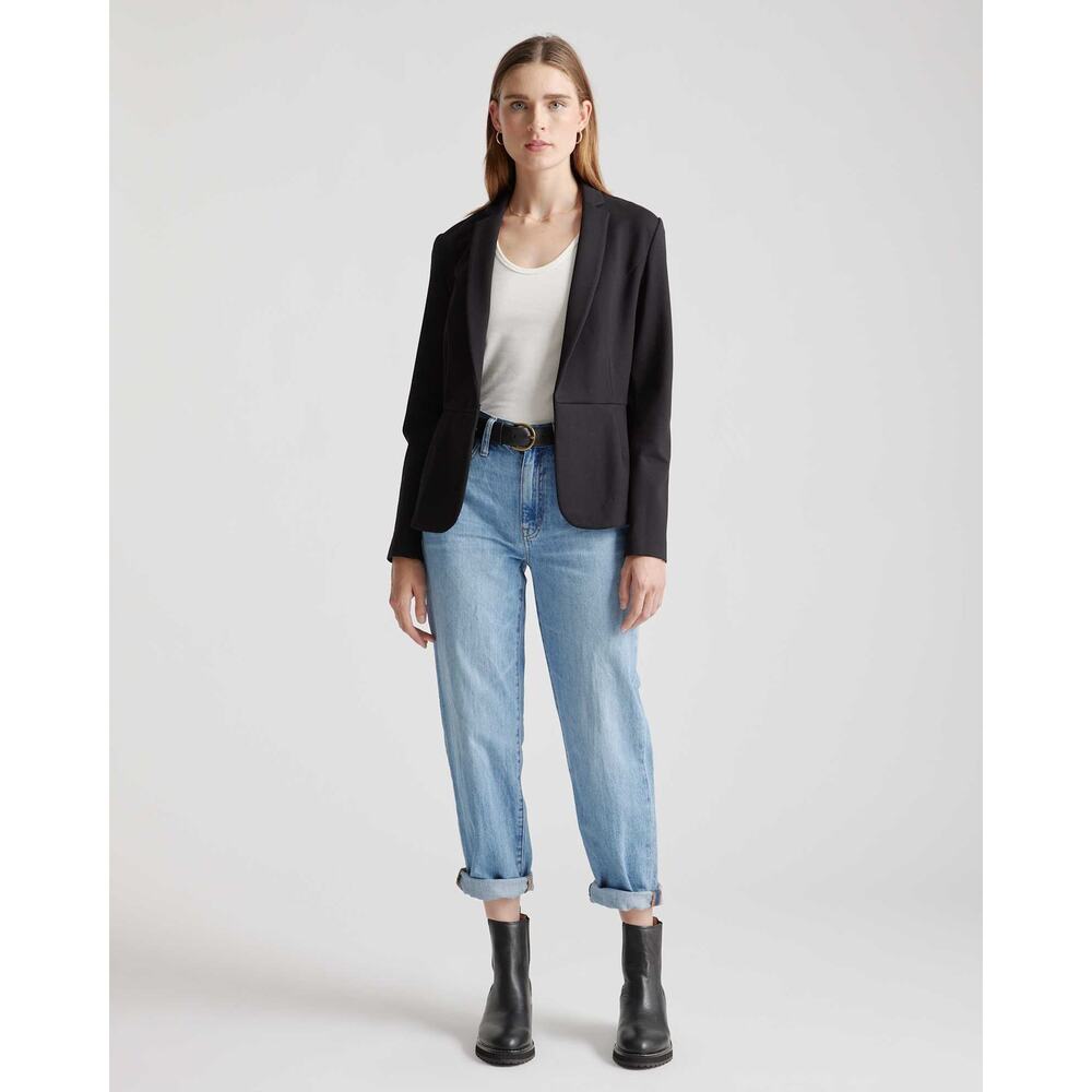 NWT Quince Ultra-Stretch Ponte Blazer Black Large